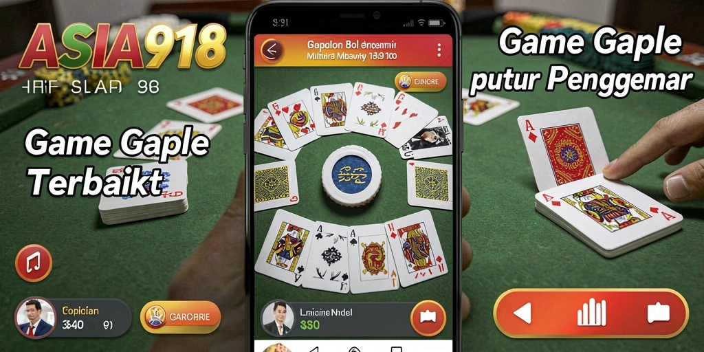 Tampilan seru gameplay Gaple di ASIA918.