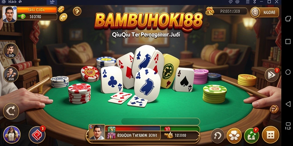 Menampilkan gameplay QiuQiu yang mendebarkan di BAMBUHOKI88.