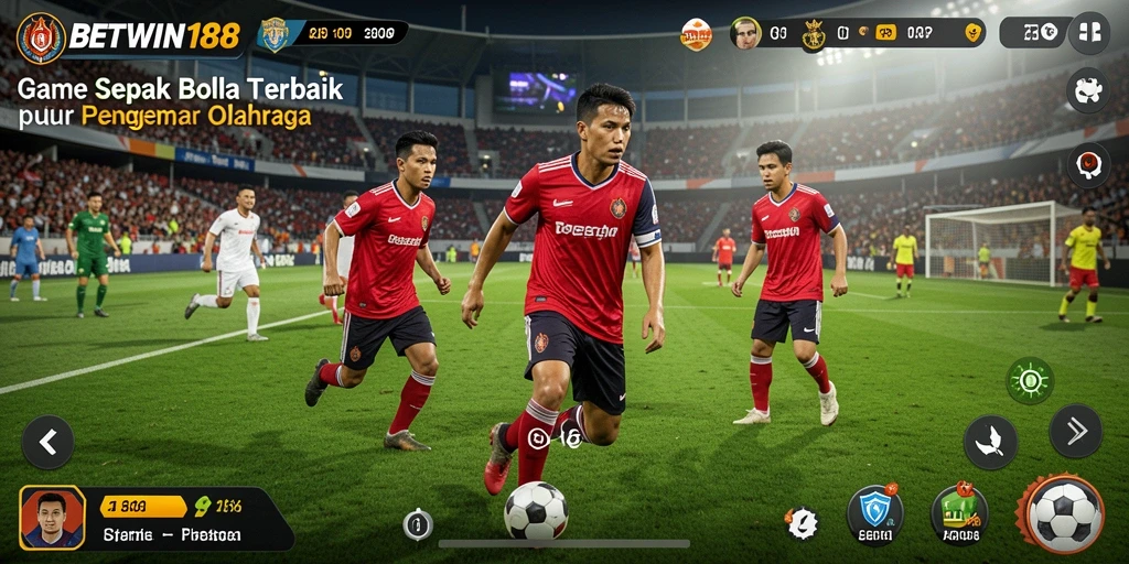 Tampilan gameplay menarik dari BETWIN188 yang menunjukkan aksi sepak bola yang seru.