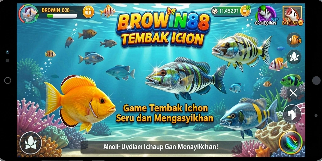 Tampilan menarik dari gameplay BROWIN88 Tembak Ikan.