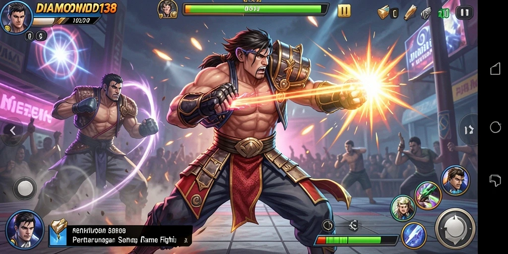 Screenshot gameplay menampilkan aksi pertarungan seru di DIAMOND138.