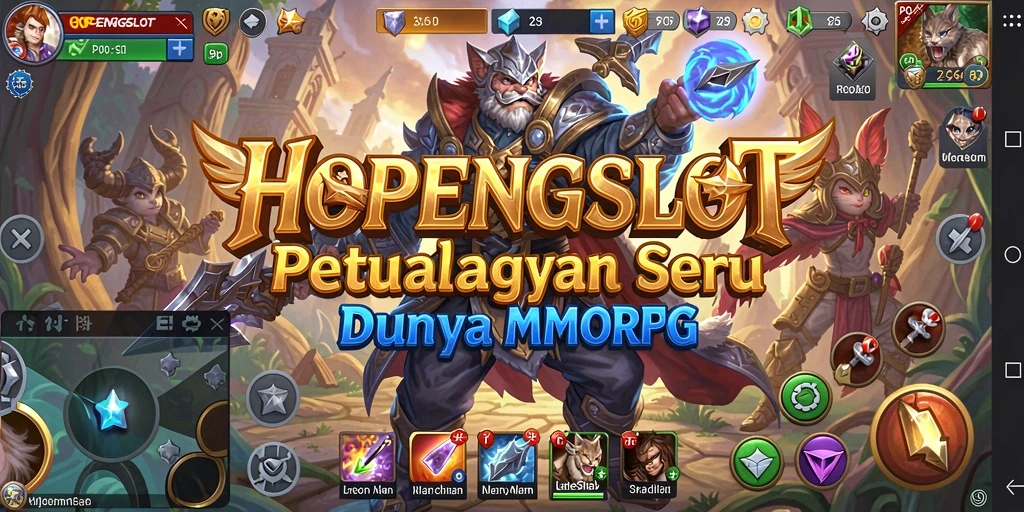 Screenshot gameplay HOPENGSLOT yang menunjukkan aksi seru dalam petualangan MMORPG.