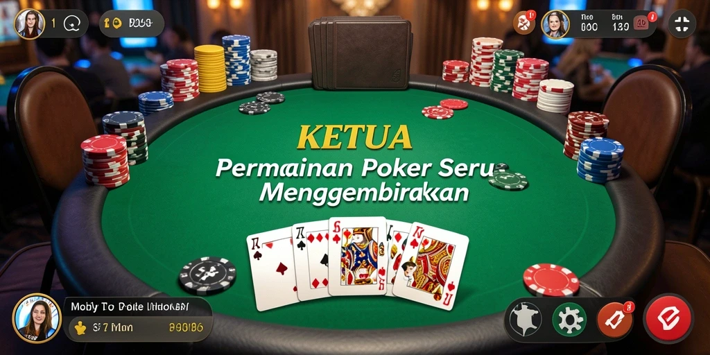 Tampilan gameplay Poker KETUA yang menarik dan seru.