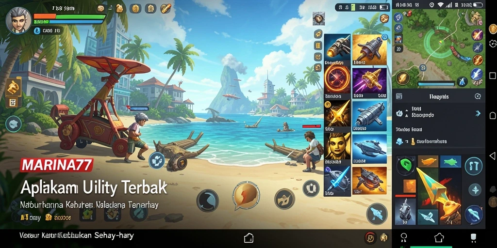 Tampilan antarmuka aplikasi MARINA77 yang menarik dan user-friendly.