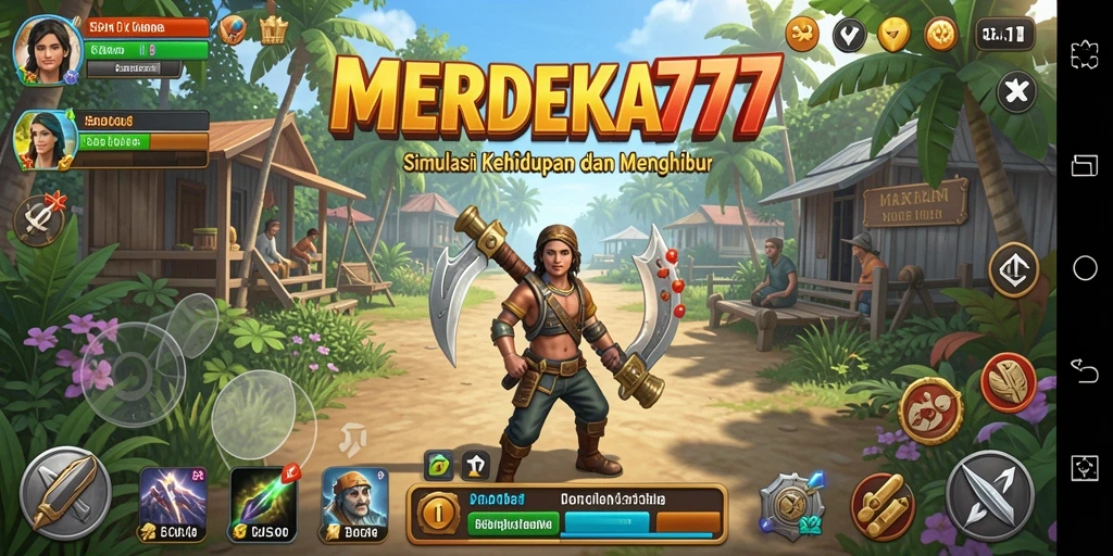 Tampilan utama gameplay MERDEKA777 yang mengeksplorasi dunia virtual.