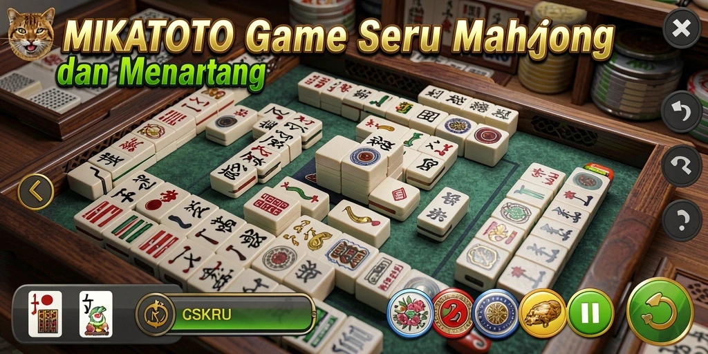 Tampilan gameplay MIKATOTO yang penuh aksi Mahjong.