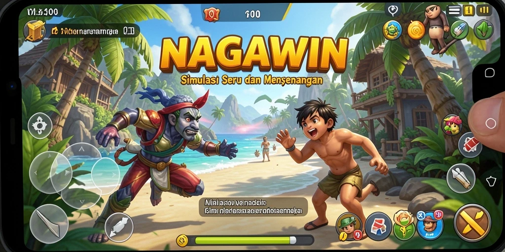 Screenshot gameplay NAGAWIN menampilkan grafik dan interaksi yang menarik.
