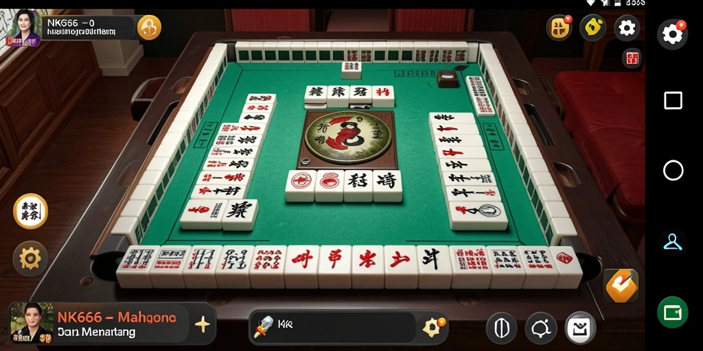 Tangkapan layar NK666 menampilkan aksi permainan Mahjong yang seru dan mendebarkan.