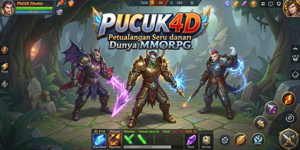 Screenshot utama PUCUK4D menunjukkan aksi mendebarkan di dunia MMORPG.