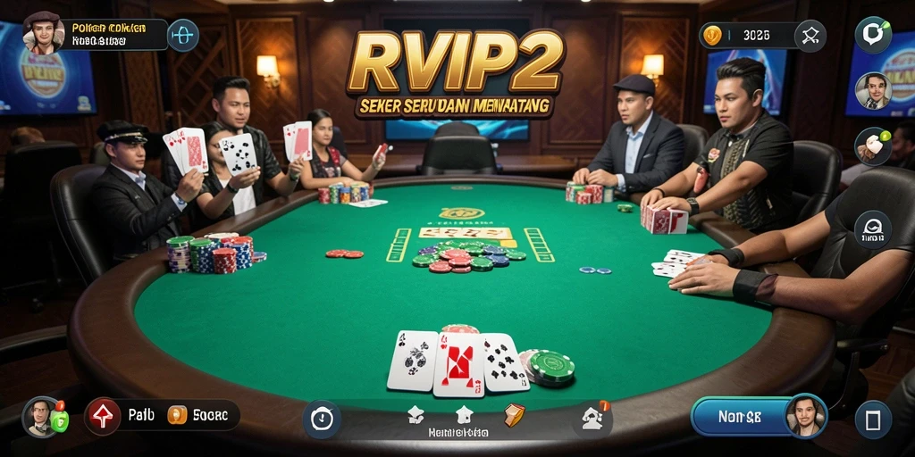 Tampilan menarik dari permainan Poker di RVIP2.