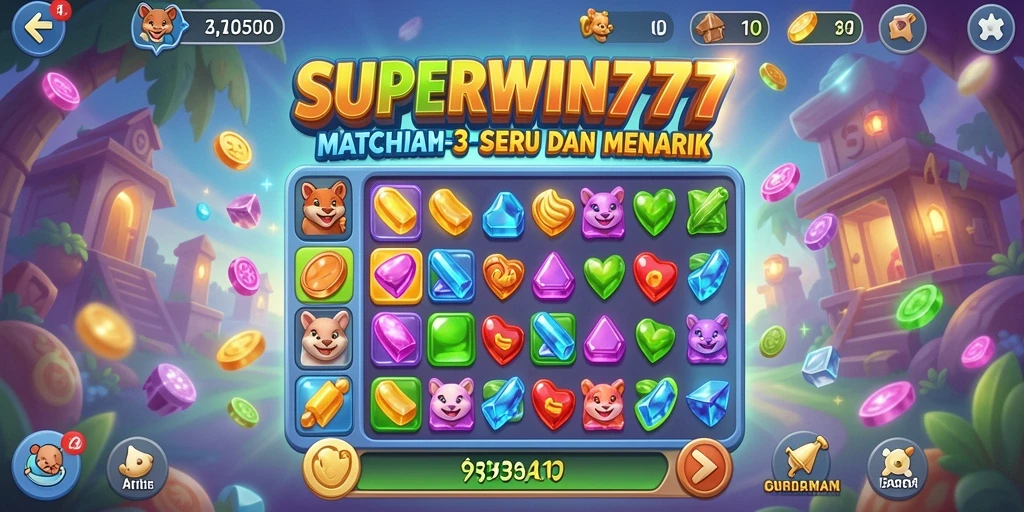Tampilan gameplay SUPERWIN777 yang penuh warna dan menarik.