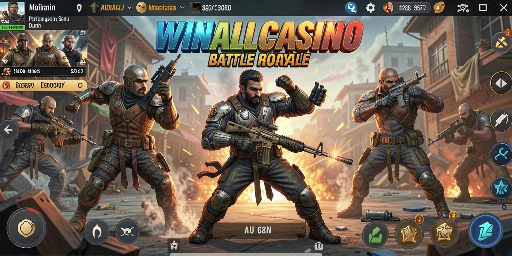 Tampilan gameplay seru di arena Battle Royale WINALLCASINO.
