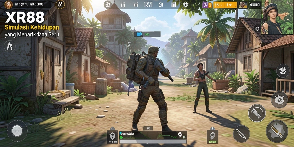 Tangkapan layar menunjukkan pengalaman gameplay simulasi XR88 yang mendalam.