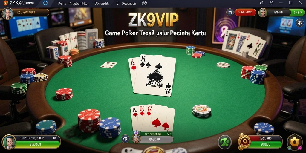 Screenshot gameplay ZK9VIP yang menunjukkan aksi Poker yang seru.