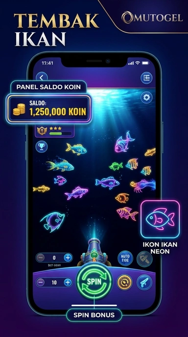 Tampilan antarmuka aplikasi omutogel yang sederhana.